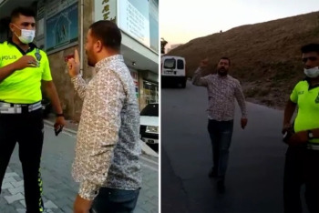 Denetim yapan polisleri ölümle tehdit etti...