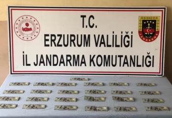 Erzurum'da 2 bin 500 sahte dolar ele geçirildi