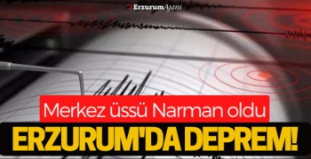Erzurum'da 4.1 büyüklüğünde deprem