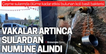 Erzurum'da çeşmelerdeki tehlike!