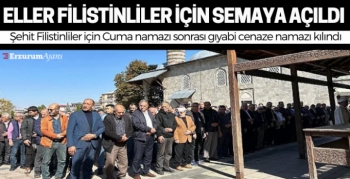 Erzurum'da Filistinliler için gıyabi cenaze namazı