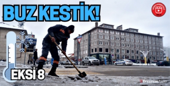 Erzurum'da termometreler sabah eksi 8'i, Tekman'da eksi 16,7'yı gösterdi