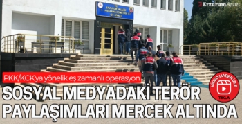 Erzurum Jandarmadan PKK/KCK'ya yönelik eş zamanlı operasyon