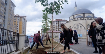 Erzurum Sağlık Müdürlüğü'nden fidan dikimi