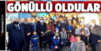 Gönüllüler, deprem bölgesinde 
