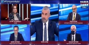 Habertürk canlı yayınında ortalık bir anda gerildi!