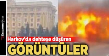 Harkov'da Valilik Binası'nın vurulma anı