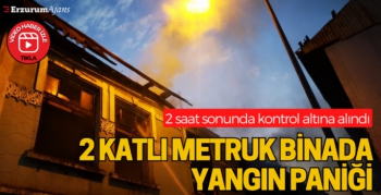 Metruk binada çıkan yangın korkuttu