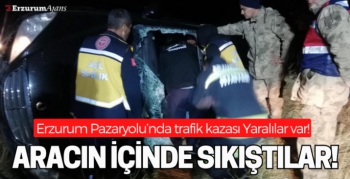Pazaryolu'nda trafik kazası; 3 yaralı