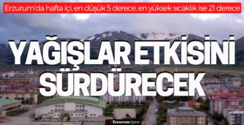 Yağışlar devam edecek