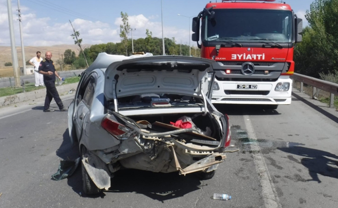 Köpeğe çarpmamak için kaza yaptı