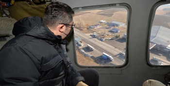 Vali Memiş Erzurum'u havadan denetledi