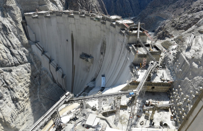 Yusufeli Barajı'nın inşaatında sona yaklaşılıyor
