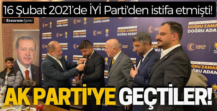 16 Şubat 2021'de istifa etmişti. AK Parti'ye geçti. 