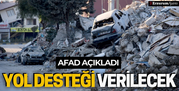 AFAD açıkladı! Destek verilecek