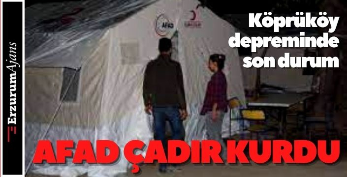 AFAD: Çadır gönderildi. köy yolu açıldı