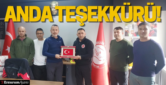 ANDA Erzurum İl Temsilciliği işadamı Arıcıoğlu'na teşekkür etti