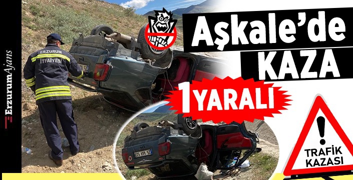 Aşkale'de trafik kazası: 1 yaralı