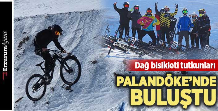 Bisiklet ve kayak tutkunları Palandöken'de buluştu