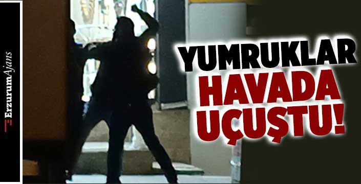 Cadde ortasında yumruk yumruğa kavga!