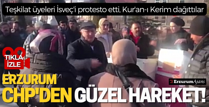CHP'liler İsveç'i protesto etti, Kur'an-ı Kerim dağıttı