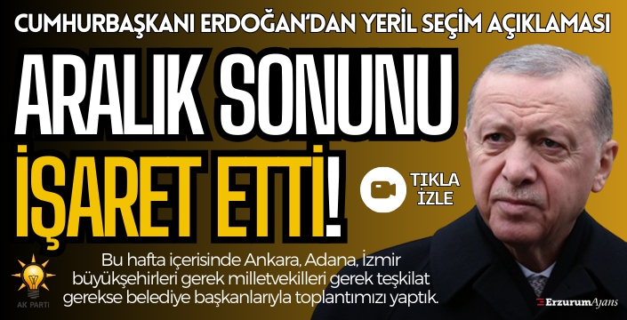 Cumhurbaşkanı Erdoğan'dan aday açıklaması - TIKLA İZLE