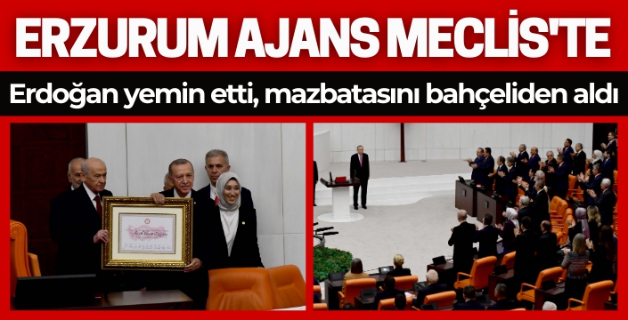 Cumhurbaşkanı Erdoğan yemin etti Mazbatasını Bahçeli'den aldı!