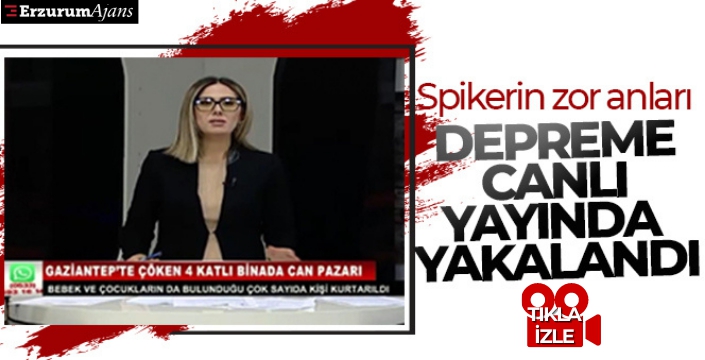 Depreme canlı yayında yakalandı, spikerin zor anları kamerada