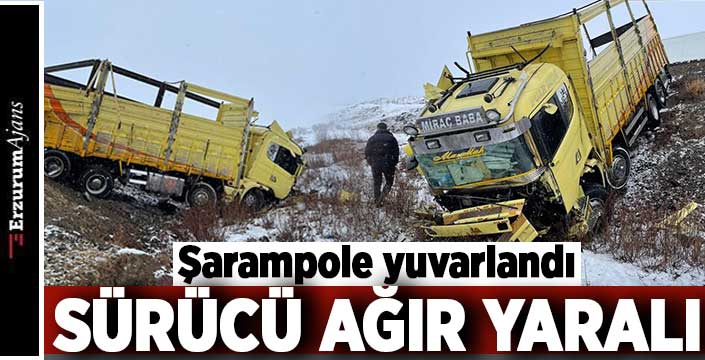 Direksiyon hakimiyetini kaybetti, şarampole uçtu