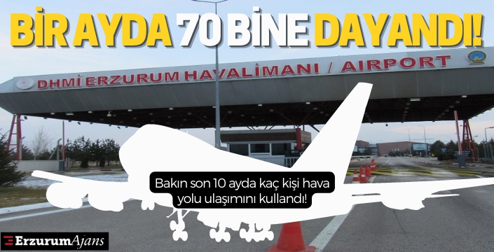 Ekim ayında Erzurum Havalimanı'nda 68 bin 888 yolcuya hizmet verildi