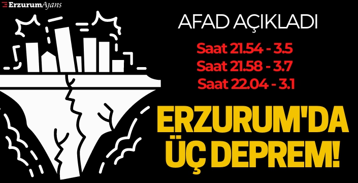 Erzurum'da art arda depremler korkuttu