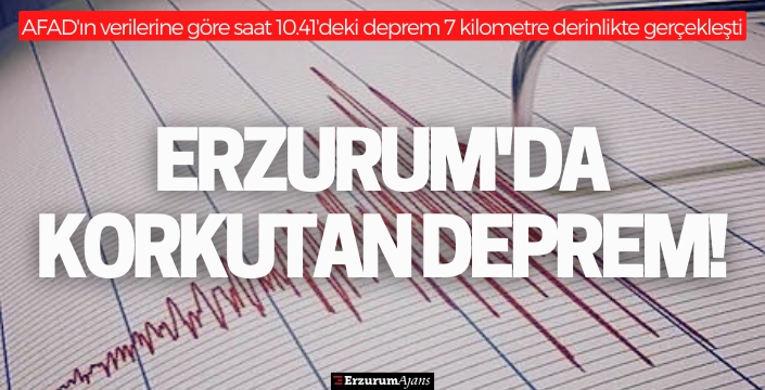 Erzurum'da deprem!