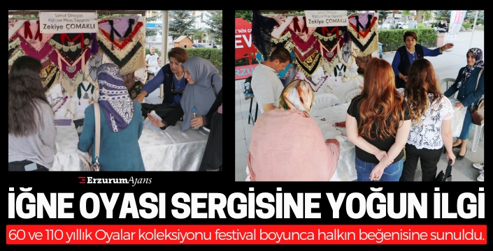 Erzurum'da geleneksel iğne oyaları sergisi