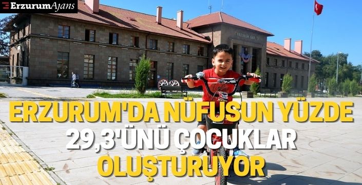 Erzurum'da nüfusun yüzde 29,3'ünü çocuklar oluşturuyor