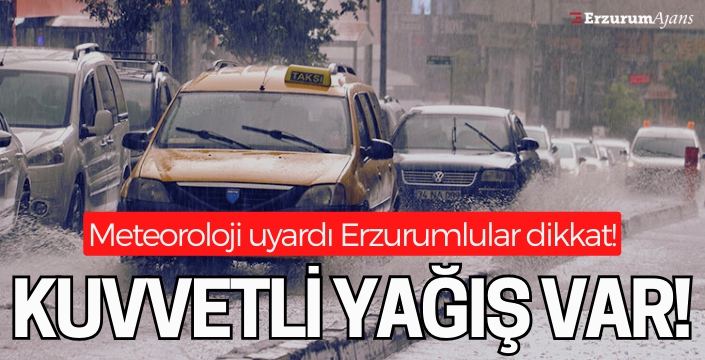 Erzurum'da sağanak yağış bekleniyor