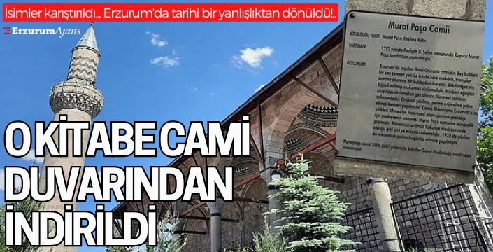 Erzurum'da tarihi hatadan dönüldü