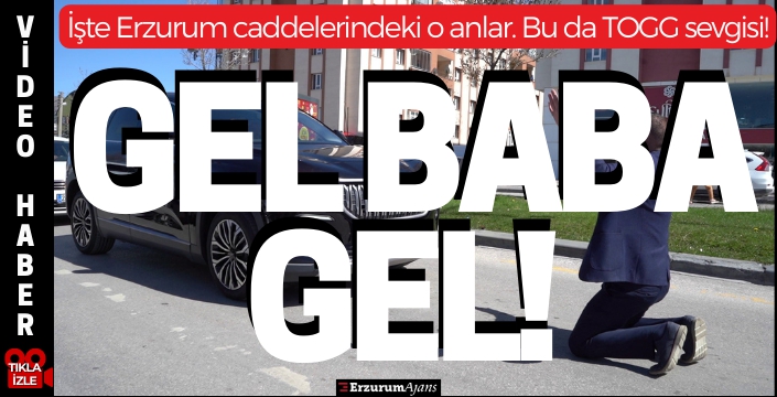Erzurum'da TOGG sevgisi! Otomobilin önünde diz çöktü! 
