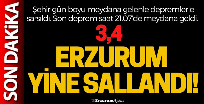 Erzurum dört depremle sarsıldı! 