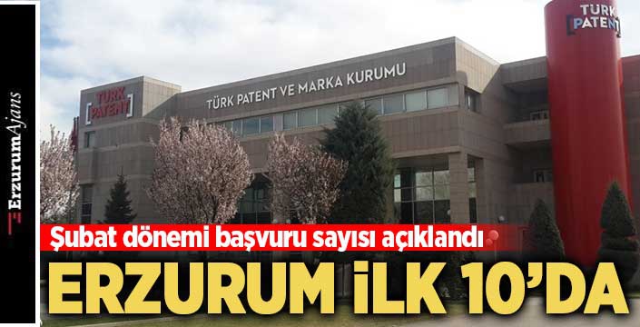 Erzurum Faydalı Model'de ilk 10 il arasında