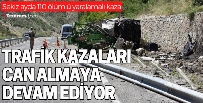 Erzurum jandarma bölgesinde 8 ayda 110 trafik kazası