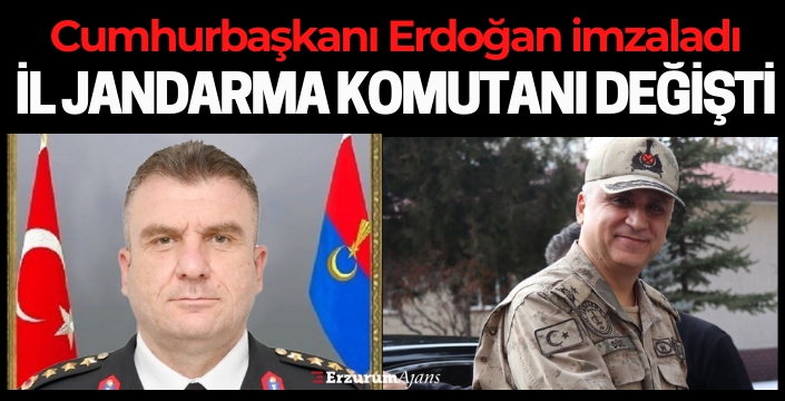 Erzurum jandarmada görev değişimi