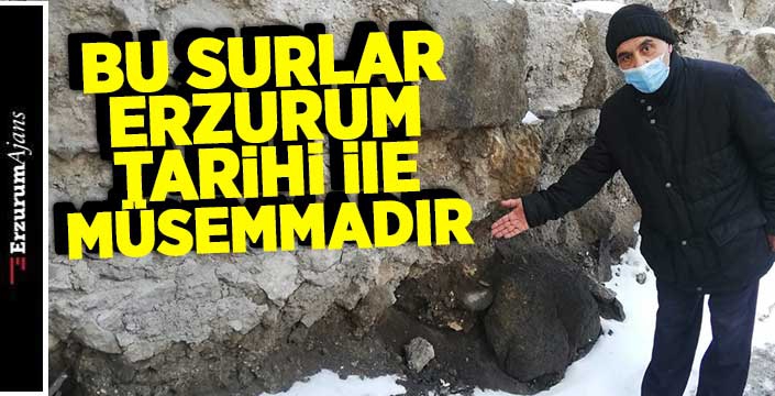 Erzurum Kalesi dış surlarından kalan tek parça