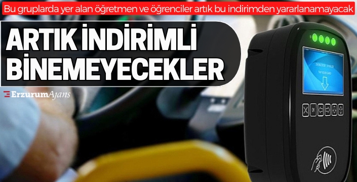 Erzurum Kart'ta yeni bir değişiklik daha! İndirimli binişler tarih oluyor