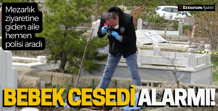 Erzurum mezarlığında bebek cesedi alarmı