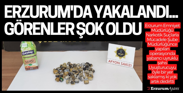 Erzurum Polisinden Uyuşturucu Operasyonu