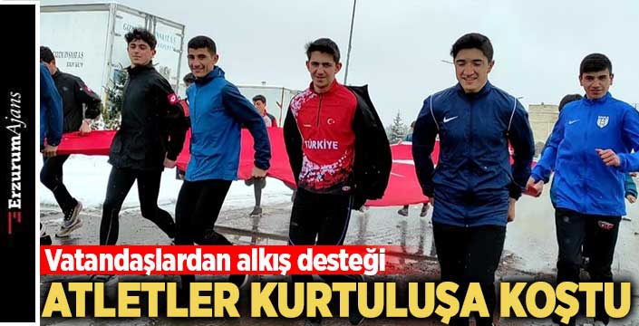 Erzurumlu atletlerden bağımsızlık koşusu
