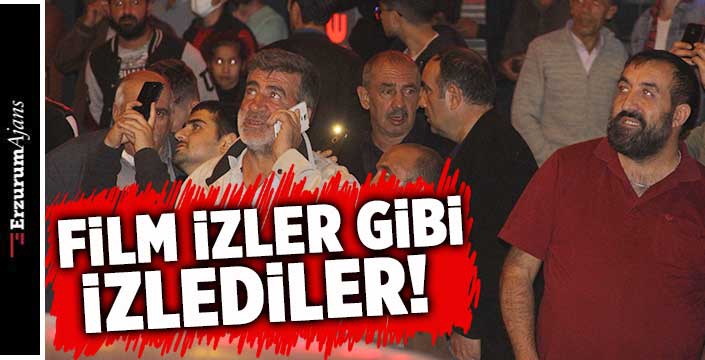 Film gibi izleyip, telefonları ile görüntülediler