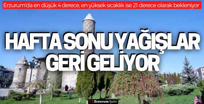 Hafta sonu yağışlar geri geliyor