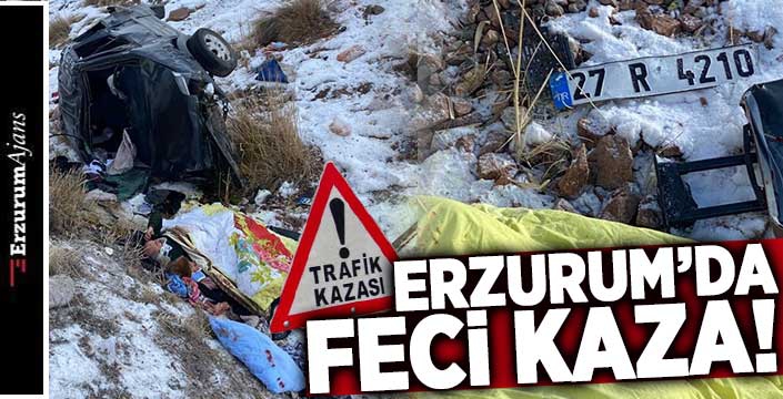 Horasan'da trafik kazası: 2 ölü, 2 yaralı