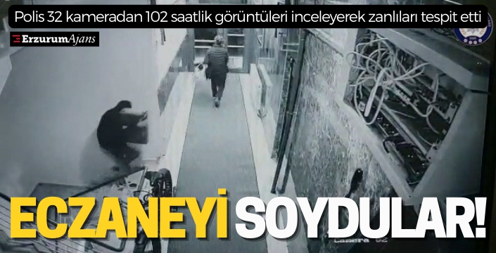 İlaç hırsızları önce kameraya, sonra polise yakalandı